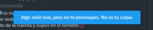 qwq como me caga este mensaje cada que intento actualizar si estoy ocupada o con cupos en mi nombre