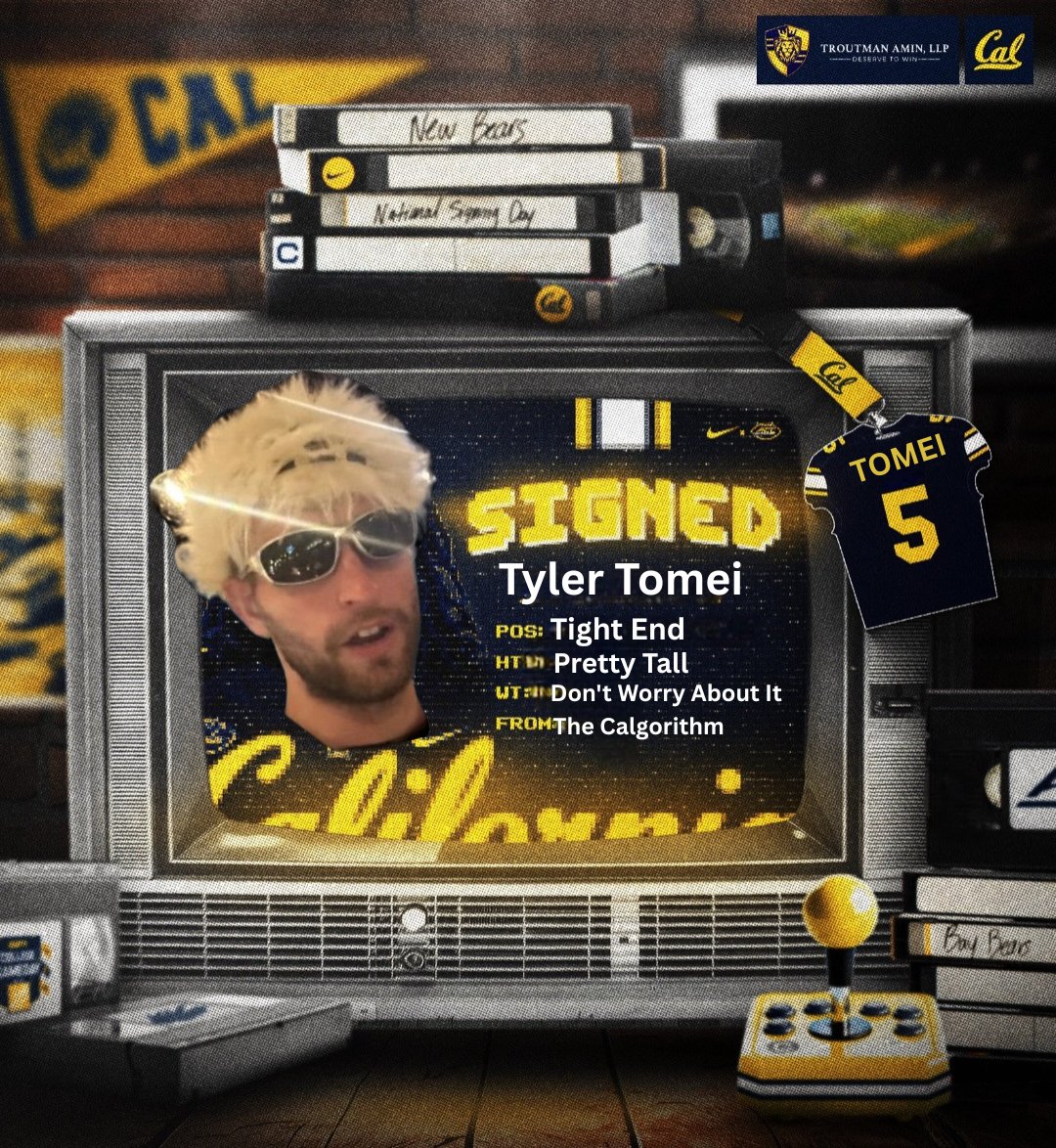 JACK WHO? We just landed the craftiest TE in the nation! 

Welcome to Cal <a href="/TomeiTyler/">Tyler Tomei</a>

#GoBears #WeAreSoBack #TEU
