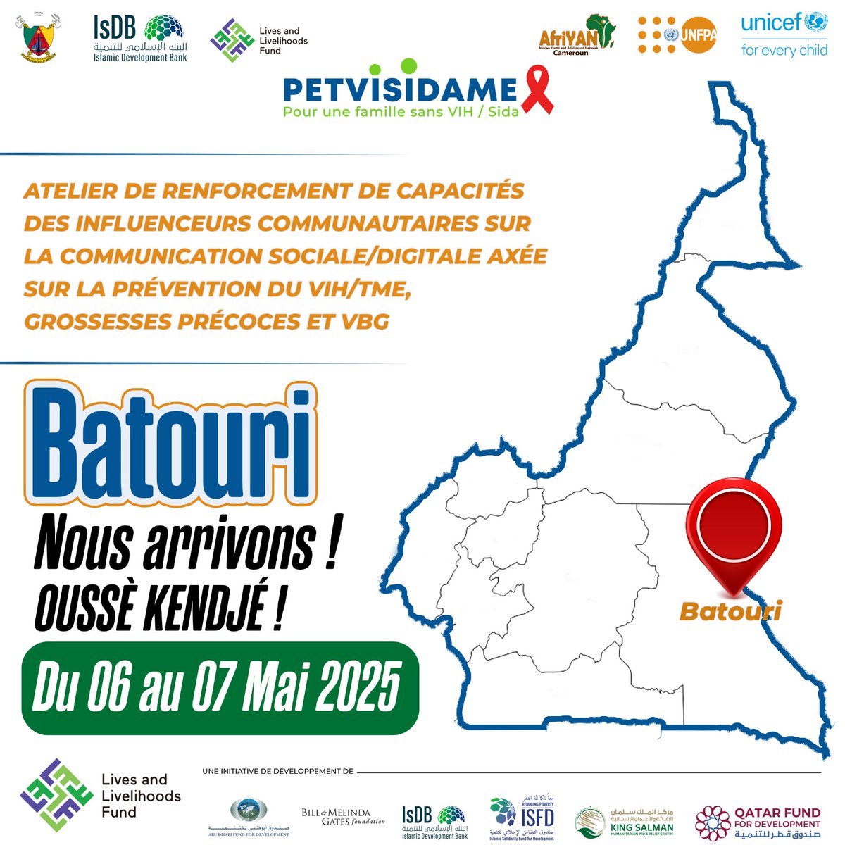 🎉 BATOURI, ON ARRIVE ! 🎉 Atelier de formation pour jeunes influenceurs engagés contre le VIH/SIDA, grossesses précoces &amp; VBG les 06-07 Mai 2025. Ensemble, utilisons le digital pour un impact positif ! 💪
BATOURI OUSSÈ KENDJÈ !
 
#PutYoungPeopleFirst
<a href="/bodyright/">Dr Janie Rogerson</a>