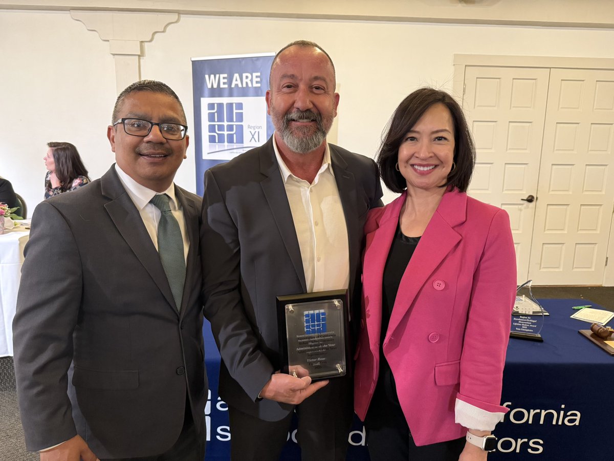 Congrats to Dr. Victor Rosa, Region XI’s Superintendent of the Year. Dr. Rosa is Superintendent of Hanford JUHSD. He was recognized at the Region XI Awards Ceremony, 5/1 in Bakersfield. #TulareACSA #WestKernACSA #KingsACSA #EastKernACSA #InyoMonoACSA <a href="/ACSA_info/">ACSA</a>
