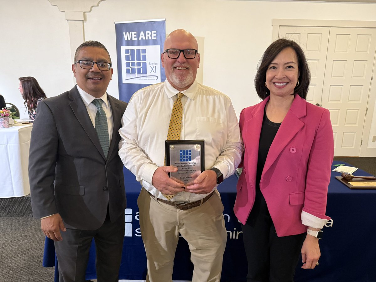 Congrats to Darin Parson, Region XI’s Secondary Principal of the Year. Darin is Principal at Hanford High School. He was recognized at the Region XI Awards Ceremony, 5/1 in Bakersfield. #TulareACSA #WestKernACSA #KingsACSA #EastKernACSA #InyoMonoACSA <a href="/ACSA_info/">ACSA</a>