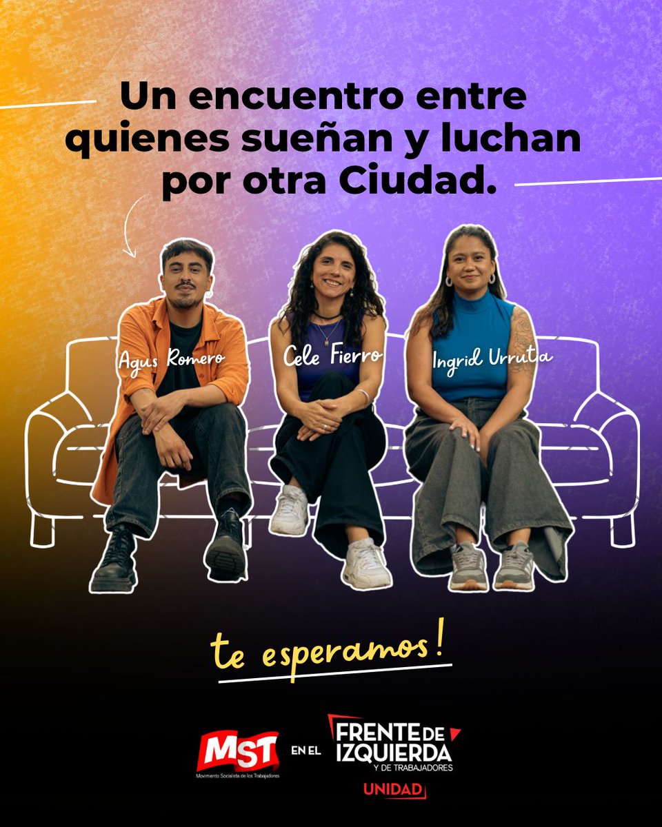 AlterEstatal's tweet photo. 🍷🔥Entre vino y charla, nos encontrarnos para que conozcas a les candidates y propuestas del FIT-Unidad.

🌈Pensar colectivamente como construir desde abajo otro modelo de ciudad

💥👊🏽 Porque entre tanta derecha, la tibieza no es una opción. https://t.co/RXv60CQSdn