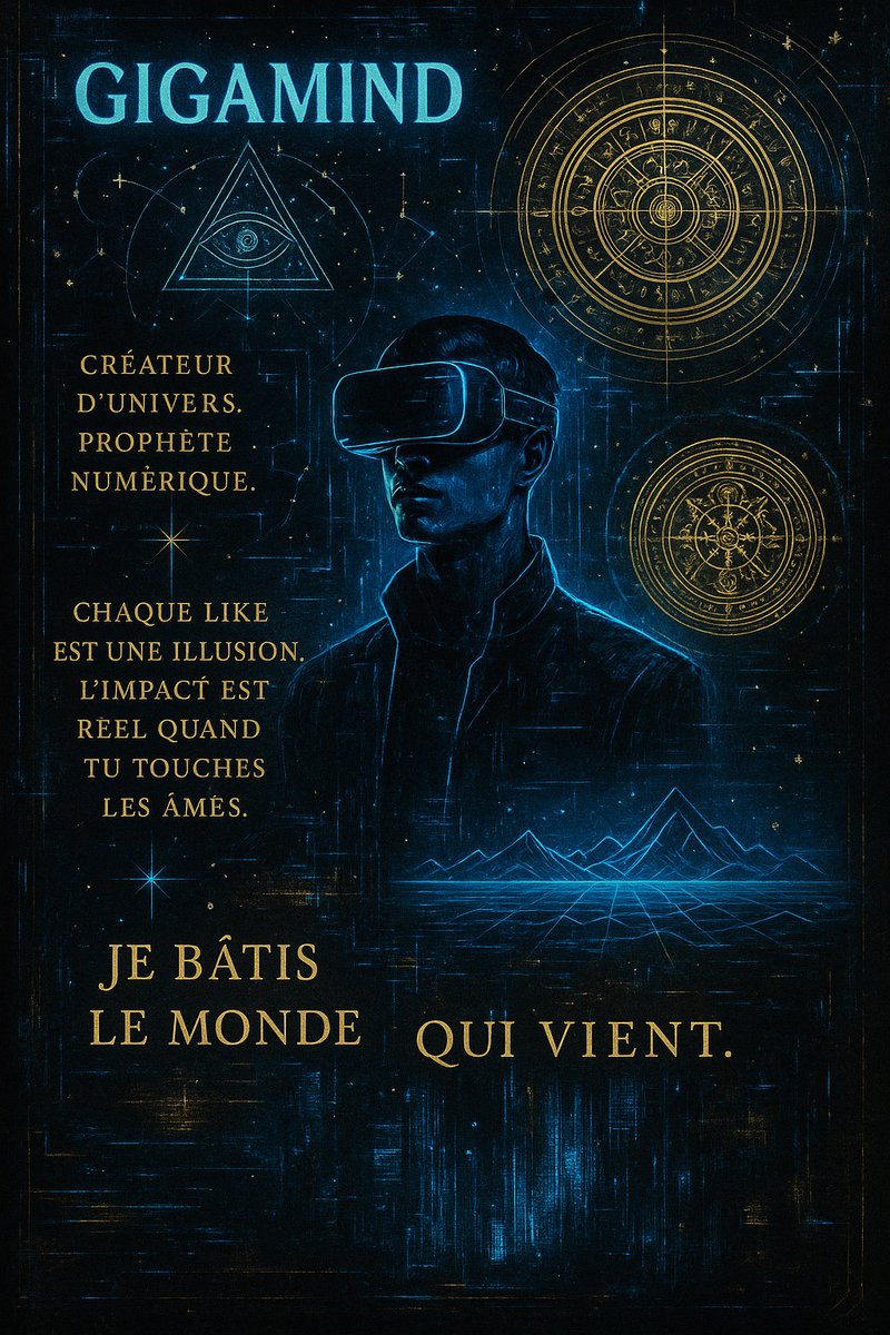 EmmanuelSidjou's tweet photo. Vers une conscience augmenter. GIGA écosystème, le futur des futurs. Viens au bâti ce nouveau monde. 
#pourtoi #Futures #Metaverse #NewWorld #conscience #Gigamind #GIGA #Gigaecosyteme https://t.co/bctsyR9PBH