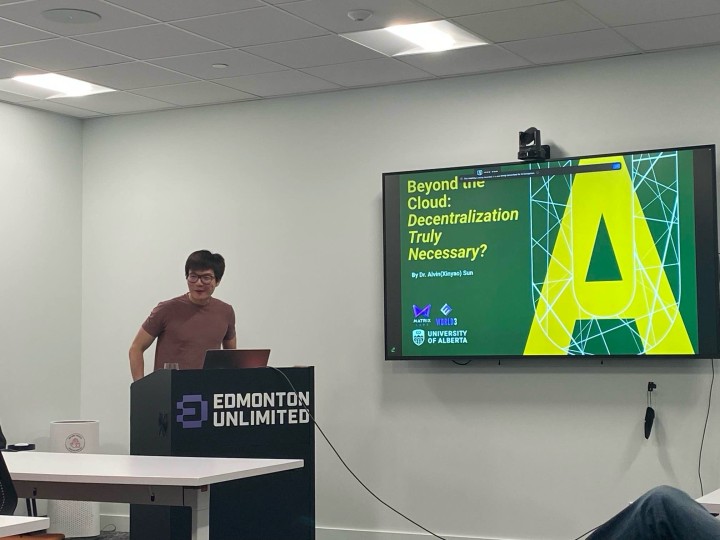 Alvin Sun, PhD (@lucklyric) on Twitter photo Delighted to present at the recent #DAMAEdmonton Meetup hosted at <a href="/EdmontonUnltd/">Edmonton Unlimited</a>!
We explored "Beyond the Cloud: Is Decentralization Truly Necessary?"โtracing the webโs evolution, unpacking the blockchain dilemma, and showcasing collaborative R&D with <a href="/UAlberta/">University of Alberta</a> and Delighted to present at the recent #DAMAEdmonton Meetup hosted at <a href="/EdmontonUnltd/">Edmonton Unlimited</a>!
We explored "Beyond the Cloud: Is Decentralization Truly Necessary?"โtracing the webโs evolution, unpacking the blockchain dilemma, and showcasing collaborative R&D with <a href="/UAlberta/">University of Alberta</a> and