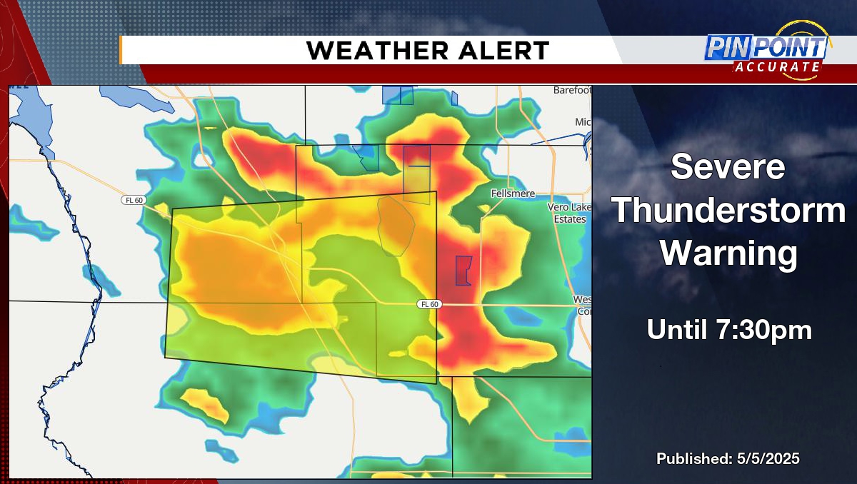 Severe Thunderstorm Warning for Osceola County until 7:30pm. #flwx