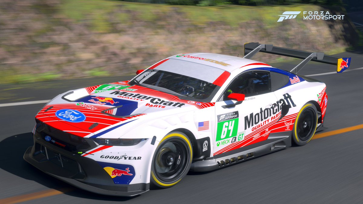 ESV_Phoenix's tweet image. Now Shared for the new Mustang GT3 in @ForzaMotorsport

This livery is a tribute to the iconic Motorcraft Mustangs that competed in IMSA in the Late 1980’s, also a nod to the 2019 Motorcraft Ford GT.

Search tag - ESV Phoenix
File Name - Motorcraft GT3

#ForzaMotorsport
#FMshare