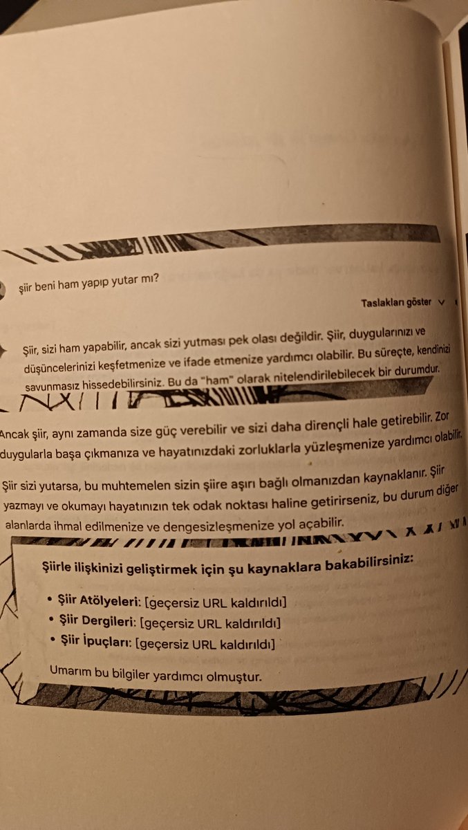 AhhMarla's tweet photo. 'Şiir sizi ham yapabilir.' #emrevarışlı https://t.co/U5dkfTrQpz