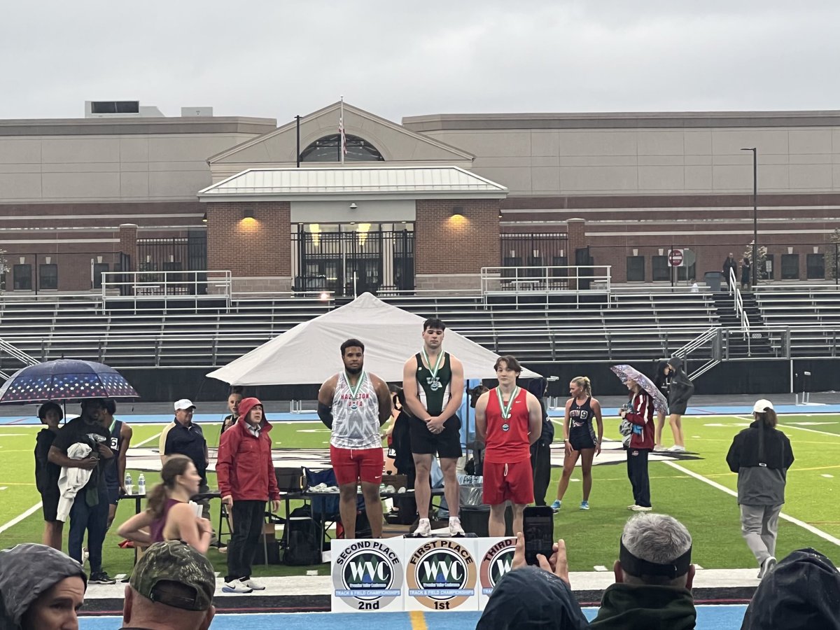 #WyomingAreaTrack&amp;Field
#WVCChampionships
<a href="/WyomingAreaAthl/">Wyoming Area Athletics</a> <a href="/piaad2/">PIAA District 2</a>
Congrats to Ben Gravine on his Day at WVC Championships with a Gold Medal and a PR in the Discus!