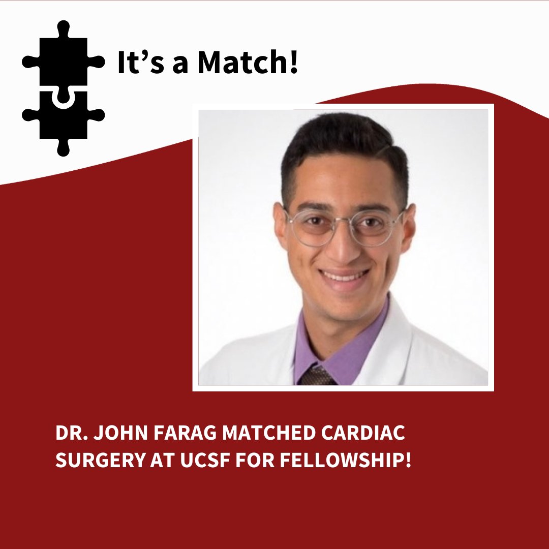 SUSurgeryResidency (@opnotes) on Twitter photo Congratulations to Dr. John Farag, who matched Cardiac Surgery at UCSF! <a href="/UCSFCTSurgery/">UCSF Cardiothoracic Surgery</a> Congratulations to Dr. John Farag, who matched Cardiac Surgery at UCSF! <a href="/UCSFCTSurgery/">UCSF Cardiothoracic Surgery</a>