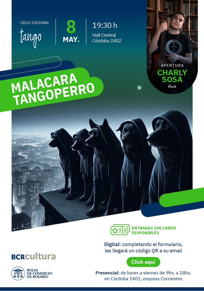 Vuelvo al formato solista "Sempiterno en Canciones" junto a Juan Seansovich en piano.
La cita es este jueves 8 a las 19:30hs en el Hall Central de la Bolsa de Comercio de Rosario, abrimos la tarde noche de Malacara Tango Perro.
Les esperamos!!!!