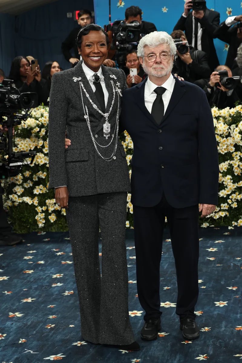 Mellody and George Lucas for the #MetGala2025