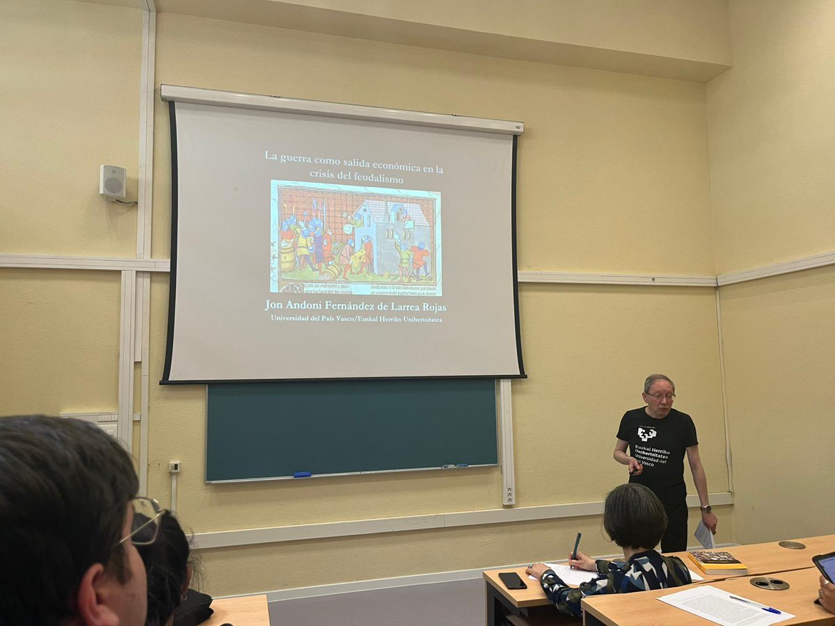 Asociacion JIMENA (@jimenaucm) on Twitter photo Un lujo asistir a la conferencia “Guerra y sociedad aristocrática en Europa occidental durante la Baja Edad Media” ⚔️🔥🏰🐴 impartida x <a href="/Jonan_Larrea/">Jon Andoni Fernández de Larrea</a> y <a href="/Ekaitz_EG/">Ekaitz Etxeberria Gallastegi</a> de <a href="/upvehu/">UPV/EHU</a> en <a href="/geohisucm/">Geografía e Historia UCM</a> dentro del Seminario Permanente de Historia Crítica
<a href="/hilame_info/">HILAME. Hidalgos, Labradoras, Mercaderes</a> <a href="/Scripta_/">Scripta manent</a> <a href="/valermas65943/">ValerMás</a> Un lujo asistir a la conferencia “Guerra y sociedad aristocrática en Europa occidental durante la Baja Edad Media” ⚔️🔥🏰🐴 impartida x <a href="/Jonan_Larrea/">Jon Andoni Fernández de Larrea</a> y <a href="/Ekaitz_EG/">Ekaitz Etxeberria Gallastegi</a> de <a href="/upvehu/">UPV/EHU</a> en <a href="/geohisucm/">Geografía e Historia UCM</a> dentro del Seminario Permanente de Historia Crítica
<a href="/hilame_info/">HILAME. Hidalgos, Labradoras, Mercaderes</a> <a href="/Scripta_/">Scripta manent</a> <a href="/valermas65943/">ValerMás</a>