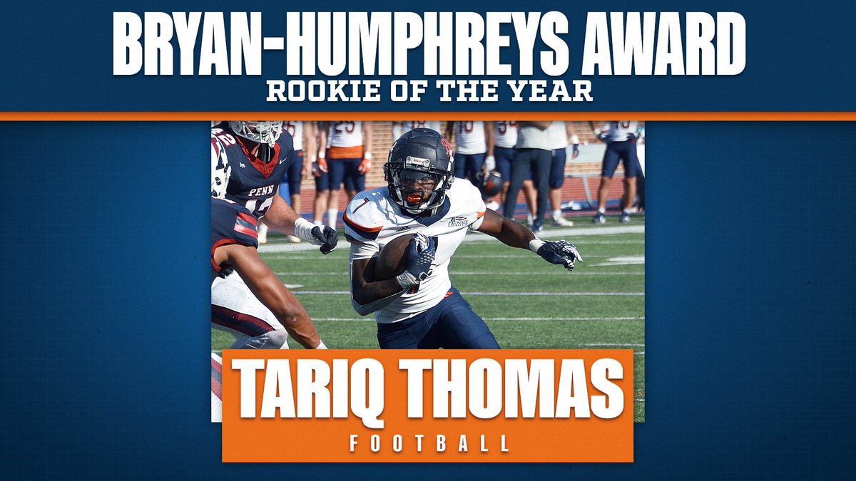 Bucknell Athletics (@bucknell_bison) on Twitter photo Our final recipient of the Bryan-Humphreys Rookie of the Year Award is <a href="/Bucknell_FB/">Bucknell Football</a>'s Tariq Thomas! Congrats Tariq for this achievement! #rayBucknell Our final recipient of the Bryan-Humphreys Rookie of the Year Award is <a href="/Bucknell_FB/">Bucknell Football</a>'s Tariq Thomas! Congrats Tariq for this achievement! #rayBucknell