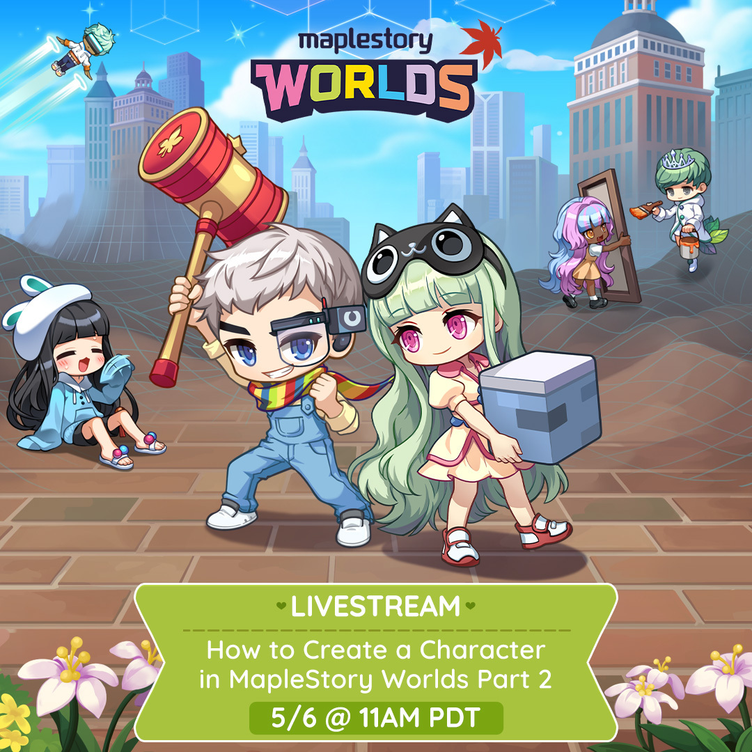 MSWorlds_EN's tweet image. Join us tomorrow for a live tutorial with one of our engineers! Learn all about creating characters in MapleStory Worlds!

Don&apos;t miss out: twitch.tv/maplestoryworl…

#MapleStory #MapleStoryWorlds #GameDevTutorial #IndieDeveloper