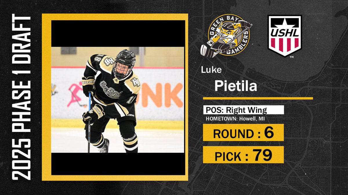 Gamblers select Luke Pietila in the 6th round. Pietila scored 31 goals and tallied 39 assists last season with the Honeybaked 15U AAA team. #GoGamblers