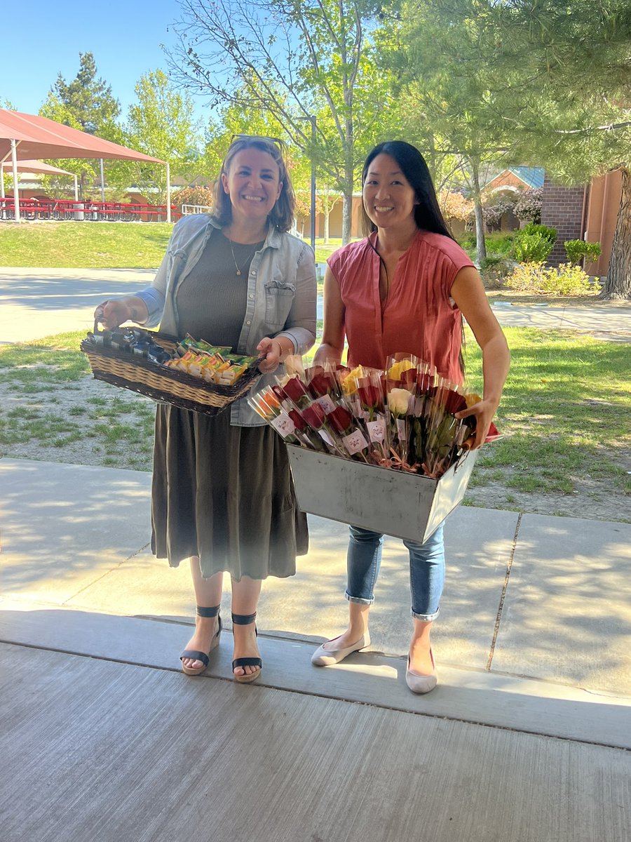 Kicking off Staff Appreciation Week with deliveries to classrooms 🩷