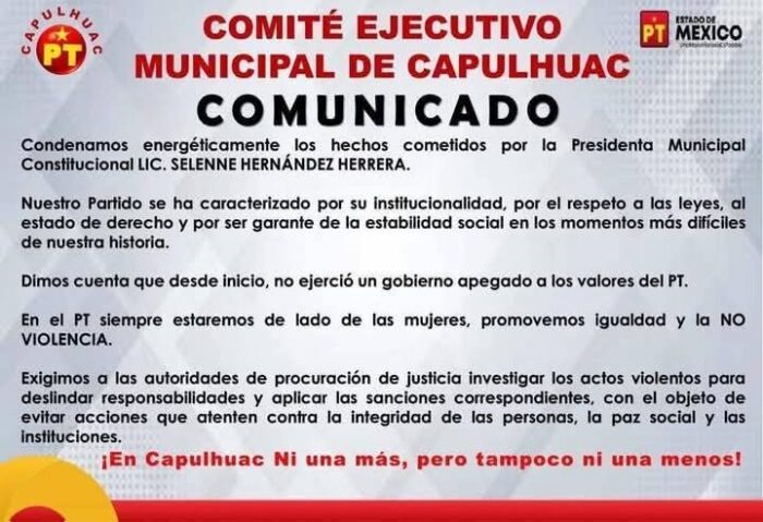 QuadratinEdomex's tweet photo. 🔴❌#Reprueba #Morena y #PT a alcaldesa de #Capulhuac acusada de #abusosexual
📌Información completa:👇
https://t.co/oWfZeL8be7 https://t.co/7jo0i9TOD8