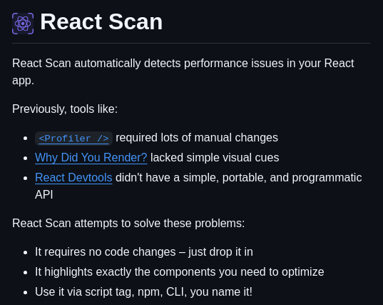 tom_doerr's tweet image. Automated tool to find React performance issues