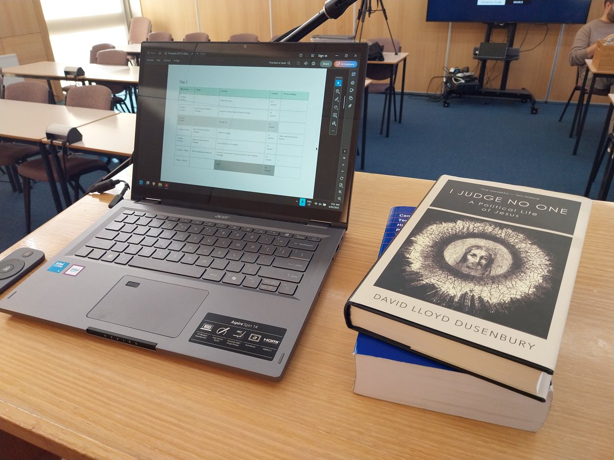 Simon P. Kennedy (@spkenn1) on Twitter photo About to start day 2 of my intensive course at <a href="/ptcvictoria/">PTC Victoria</a> on Christian political thought. First up, some NT political theology, including <a href="/DusenburyDavid/">David Lloyd Dusenbury</a> on Jesus. About to start day 2 of my intensive course at <a href="/ptcvictoria/">PTC Victoria</a> on Christian political thought. First up, some NT political theology, including <a href="/DusenburyDavid/">David Lloyd Dusenbury</a> on Jesus.
