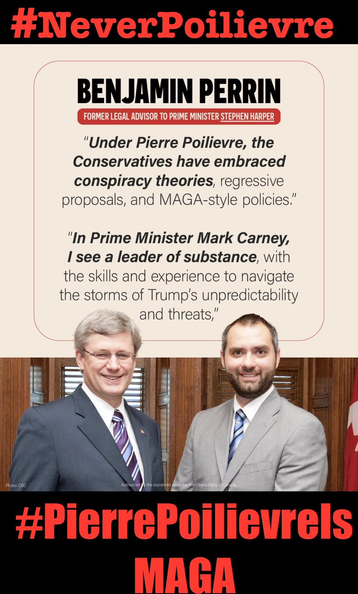 Lady_Marushka's tweet photo. @PierrePoilievre Are you a Conservative yearning for the days when conservatives were just that and not far-right MAGA traitors obeying and accepting #ForeignInterference?

Then you might be interested in the #ConsForCarney group of traditional conservatives sick of whiny CPCMAGAts like Pierre. https://t.co/Cun3S9GcfX