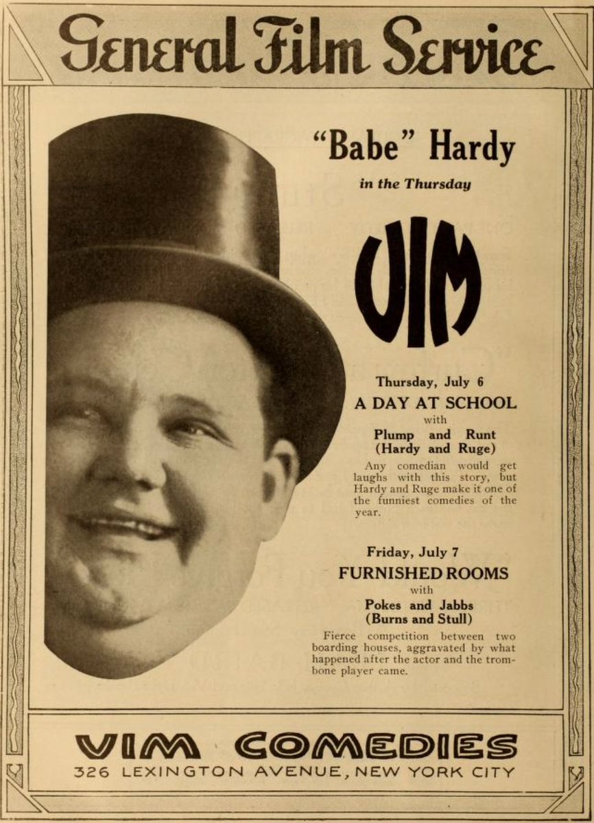 WallaceReid_'s tweet photo. 1916 Babe Hardy for VIM comedies, his future and legend was a few years away  @ONorvellHardy #HalRoach https://t.co/EIdUqmDOBa