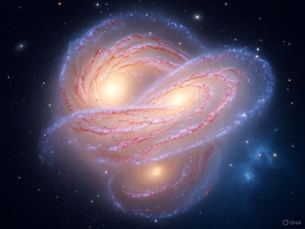PoetAmused's tweet photo. #Aiart extras #space #CollidingGalaxies https://t.co/Qt1kvKZPNf