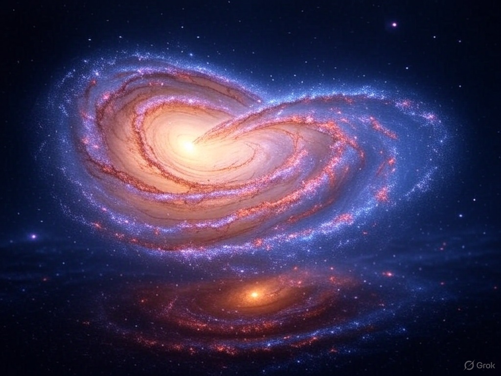 PoetAmused's tweet photo. #Aiart extras #space #CollidingGalaxies https://t.co/Qt1kvKZPNf