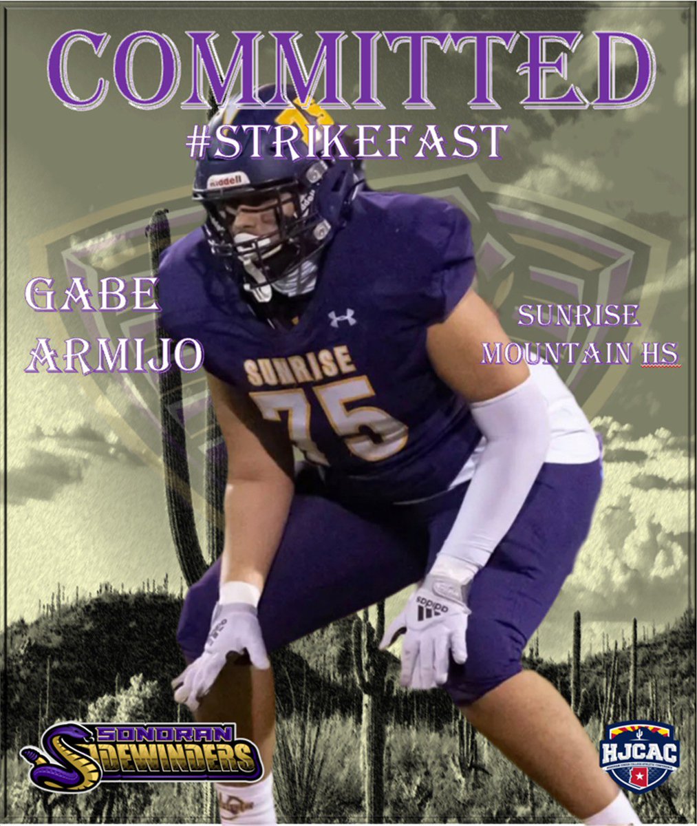 Gabe (@gabe75armijo) on Twitter photo Excited to announce i’m 100%!! commited to <a href="/SidewindersFB/">Sonoran Sidewinders Football</a> <a href="/SS_CoachMonson/">Chad Monson</a> <a href="/FBcoacheldridge/">Nathan Eldridge</a> <a href="/fbcoachpaterno/">Anthony Paterno</a> Excited to announce i’m 100%!! commited to <a href="/SidewindersFB/">Sonoran Sidewinders Football</a> <a href="/SS_CoachMonson/">Chad Monson</a> <a href="/FBcoacheldridge/">Nathan Eldridge</a> <a href="/fbcoachpaterno/">Anthony Paterno</a>