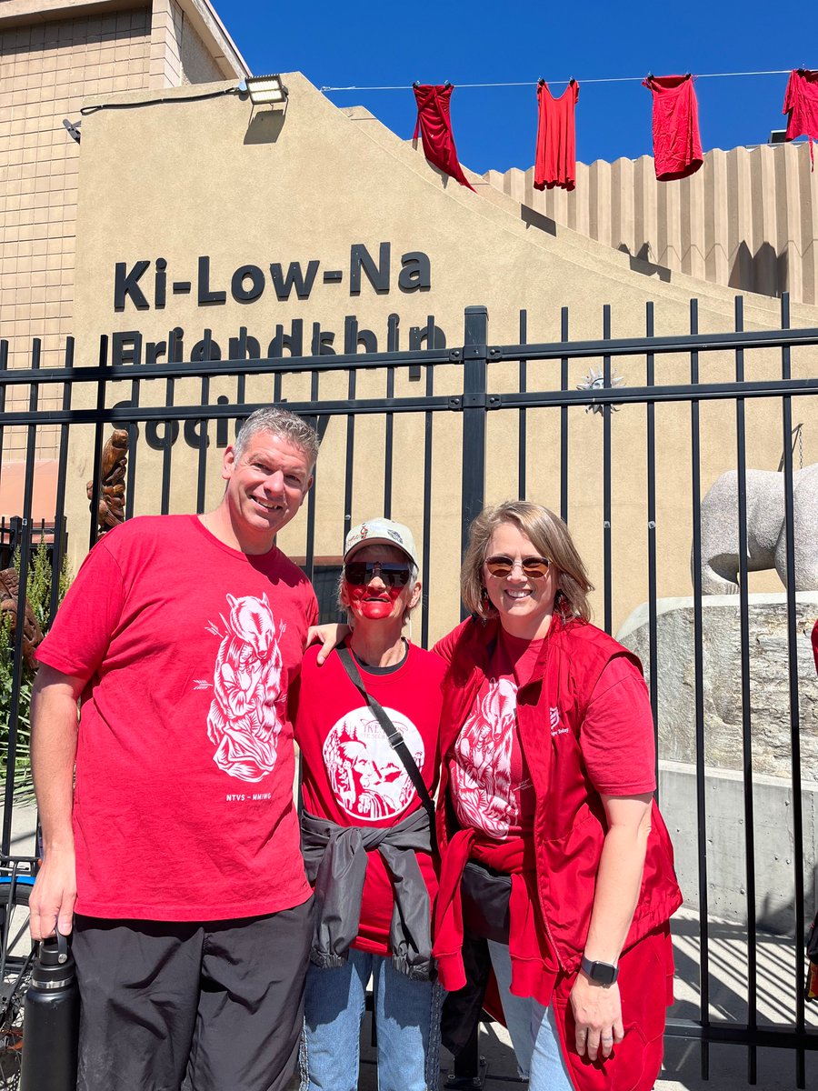 #Kelowna honoured #RedDressDay with a march led by the Ki-Low-Na Friendship Society. #TheSalvationArmy was represented by Cpt. Gina Haggett, and ministry leaders Jen and Rob Henson with the Okanagan Central Community Church, all demonstrating support for Indigenous communities.