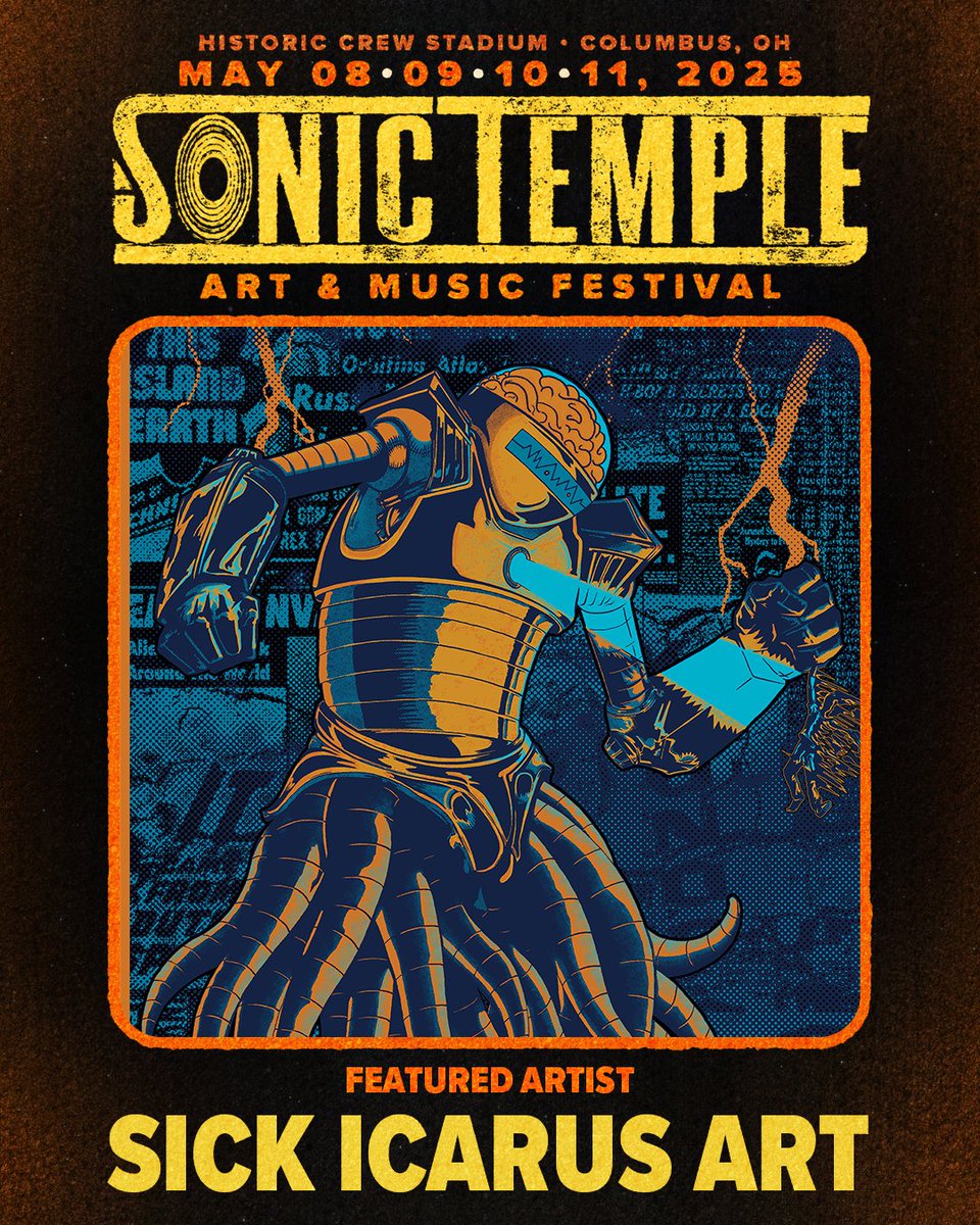 SonicTempleFest's tweet image. We all know music IS art, but this fest goes a step further with our Art Boutique! 🤘 Don’t miss the opportunity to check out the wicked Columbus art scene, creating LIVE for all to enjoy. including displays from local artists like : Paul Giovis, Paul Rentler, Sick Icarus Art…
