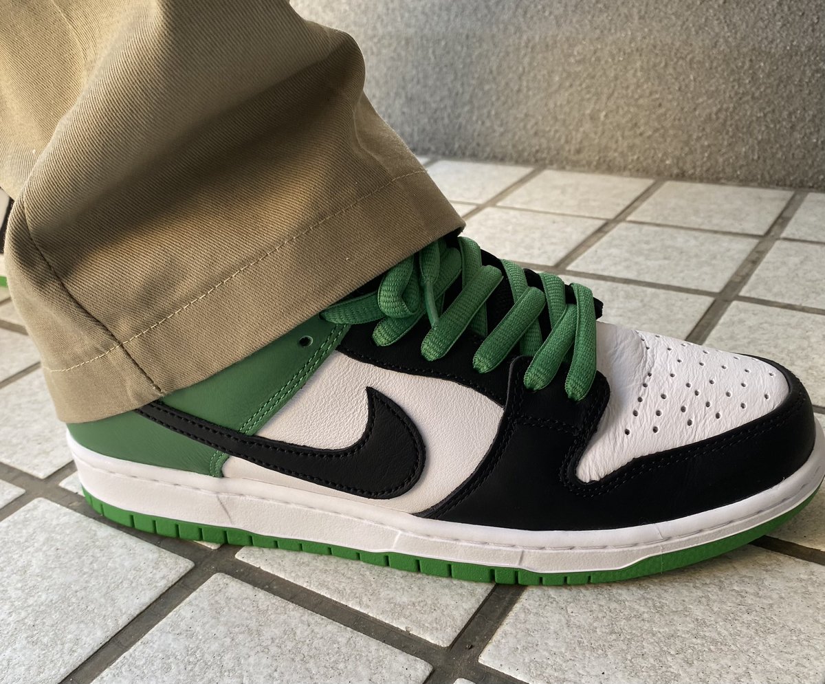 mr_andy722's tweet photo. 履いてなかったclassic green SBをやっと下ろした🟢
再販されてから2次流通の価格が安くてお求めやすいし、おすすめ！ https://t.co/uMvke0fs2B