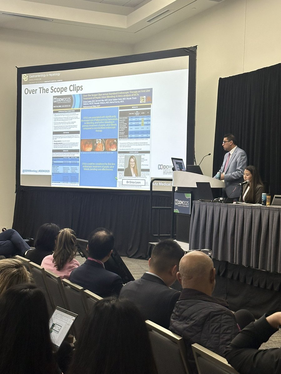 Natalie Wilson, MD (@nataliejowilson) on Twitter photo Were you able to make this incredible talk from <a href="/BilalMohammadMD/">Mohammad Bilal, MD</a> ?!! Management of GI bleeding with some pretty 🩸🩸🩸 videos 😱
He crushed it!!
My favorite thing is that he never fails to promote his trainees work like this poster from <a href="/EricaLoonDO/">Erica Loon, DO</a> 🤩 Were you able to make this incredible talk from <a href="/BilalMohammadMD/">Mohammad Bilal, MD</a> ?!! Management of GI bleeding with some pretty 🩸🩸🩸 videos 😱
He crushed it!!
My favorite thing is that he never fails to promote his trainees work like this poster from <a href="/EricaLoonDO/">Erica Loon, DO</a> 🤩