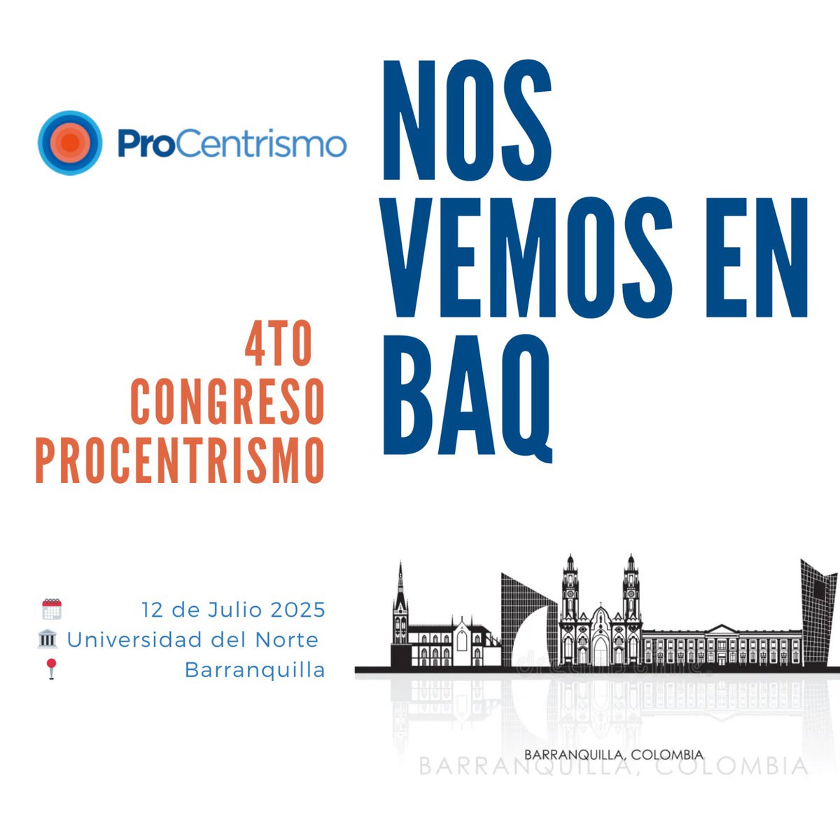 ¡Les tenemos un súper anuncio!
Nos vemos en BAQ! 🌊

Este 12 de julio, Barranquilla será el epicentro de las ideas que pueden transformar a Colombia.

📍 Universidad del Norte

🗓️ 4to Congreso Procentrismo
Propuestas reales. Diálogo sin extremos.
#Procentrismo2025 #NosVemosEnBAQ