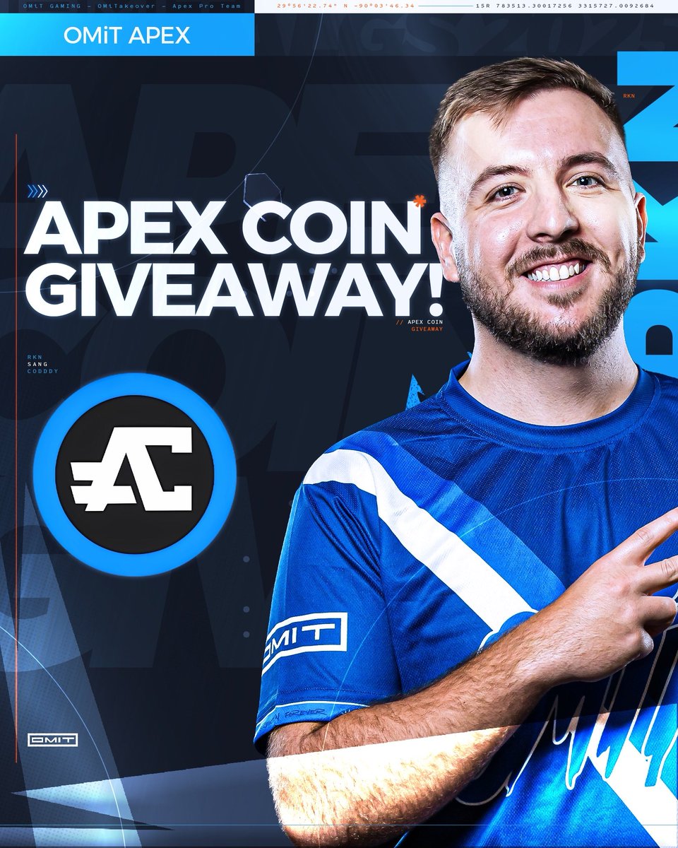 🚨Apex Coin Giveaway 🚨

To celebrate the end of the ALGS Open and return to Pro League under OMiT, we are giving away Apex Coins! To be eligible to win, you must:

🔔 Follow <a href="/rknhd/">OMiT Rkn</a> and <a href="/OMiTApex/">OMiT Apex</a> 
✅ Like and Retweet

Winners will receive 2,150 Apex coins!