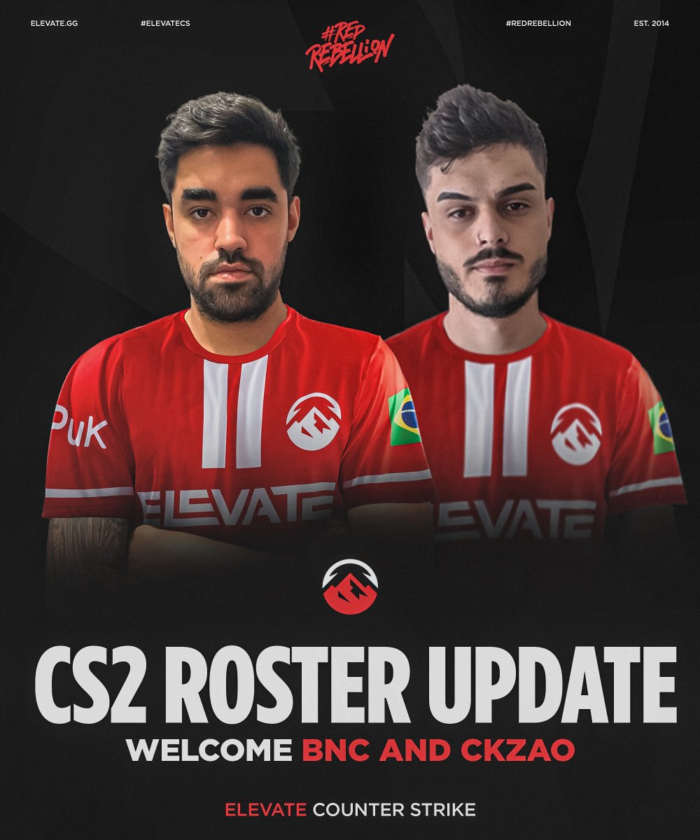 Filling out the squad 😎🇧🇷

Please welcome <a href="/bnccsgo/">bnc</a> and <a href="/ckzao77/">Cris Chalus</a> to #ElevateCS!

#RedRebellion