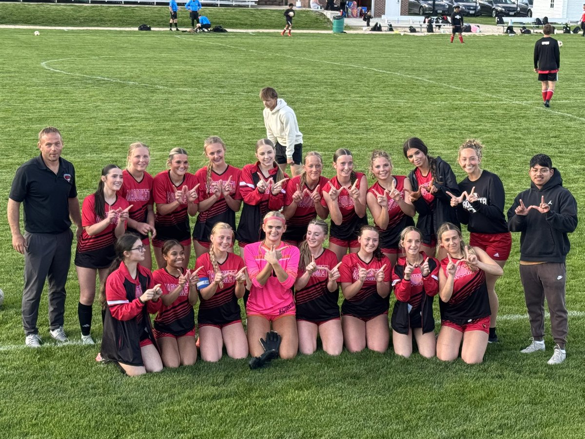 What a conference battle tonight! Maquoketa Girls Soccer with a HUGE conference win 3-1 over a very good Beckman Catholic team.