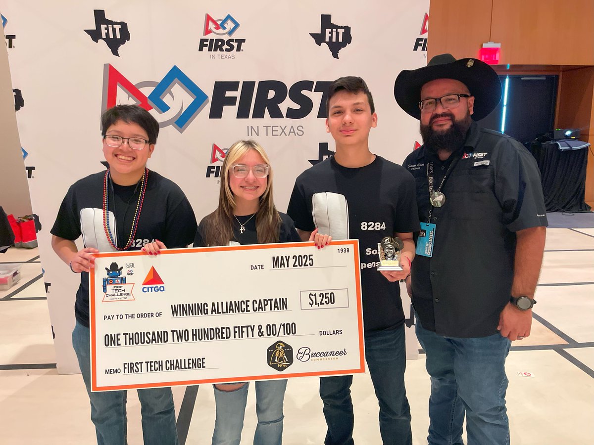 FIRSTinTexas's tweet image. FIRST Tech Challenge sailed back into port for another off-season event with high-energy matches, great company, and a whole lot of STEM fun. Until next time, Buc Days! 🏴‍☠️🤖
#FIRSTinTexas #BucDays