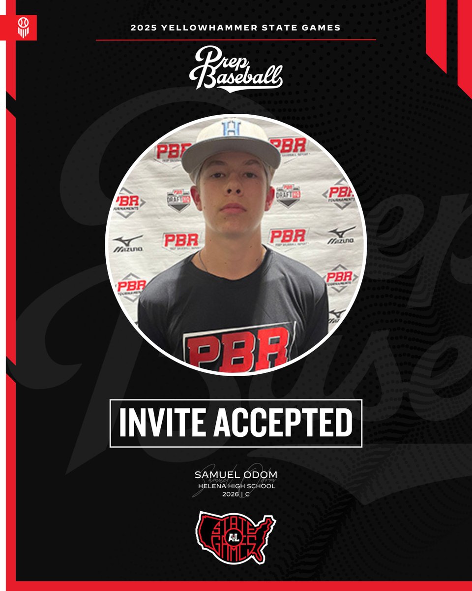 Prep Baseball Alabama (@prepbaseballal) on Twitter photo #𝐘𝐒𝐆𝐚𝐦𝐞𝐬𝟐𝟓: 𝐈𝐧𝐯𝐢𝐭𝐞 𝐀𝐜𝐜𝐞𝐩𝐭𝐞𝐝 ✅
C Samuel Odom (<a href="/HelenaHuskiesBB/">Helena High Baseball</a>, 2026) is 𝗟𝗢𝗖𝗞𝗘𝗗 𝗜𝗡 🔐 for the Yellowhammer State Games, held on June 17th-18th at Sand Mountain Park in Albertville, AL.
Request an invite to the premier event of the summer. ⤵️
🔗: #𝐘𝐒𝐆𝐚𝐦𝐞𝐬𝟐𝟓: 𝐈𝐧𝐯𝐢𝐭𝐞 𝐀𝐜𝐜𝐞𝐩𝐭𝐞𝐝 ✅
C Samuel Odom (<a href="/HelenaHuskiesBB/">Helena High Baseball</a>, 2026) is 𝗟𝗢𝗖𝗞𝗘𝗗 𝗜𝗡 🔐 for the Yellowhammer State Games, held on June 17th-18th at Sand Mountain Park in Albertville, AL.
Request an invite to the premier event of the summer. ⤵️
🔗:
