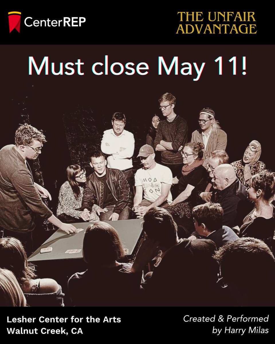 Audiences LOVE The Unfair Advantage! ♠️ Final performance this Sunday May 11! 🎟️ CenterREP.org
#centerrep #leshercenter #livetheatre #walnutcreek #TheUnfairAdvantage