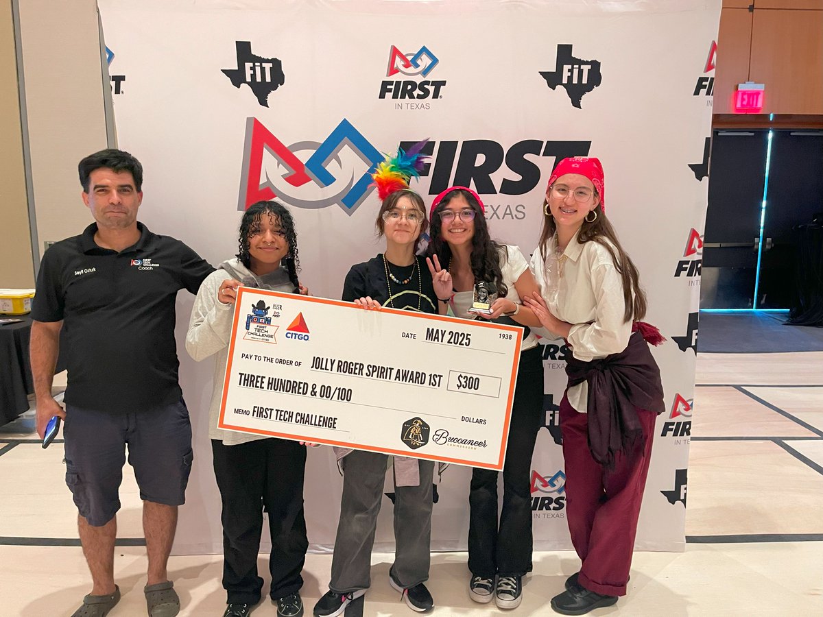 FIRSTinTexas's tweet image. FIRST Tech Challenge sailed back into port for another off-season event with high-energy matches, great company, and a whole lot of STEM fun. Until next time, Buc Days! 🏴‍☠️🤖
#FIRSTinTexas #BucDays