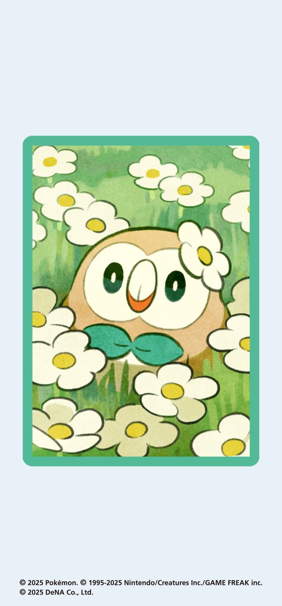 0726mizuki's tweet photo. 【works】
ポケポケ(Pokémon Trading Card Game Pocket)のプレミアムパス特典で登場しました、
こちらのモクローのアートを描かせて頂きました。
コレクションボードやプレイマットなど、モクローのいろいろな表情を楽しめる
アイテムになります。是非ゲットして使ってみてください！ https://t.co/RHrc6jJN8y