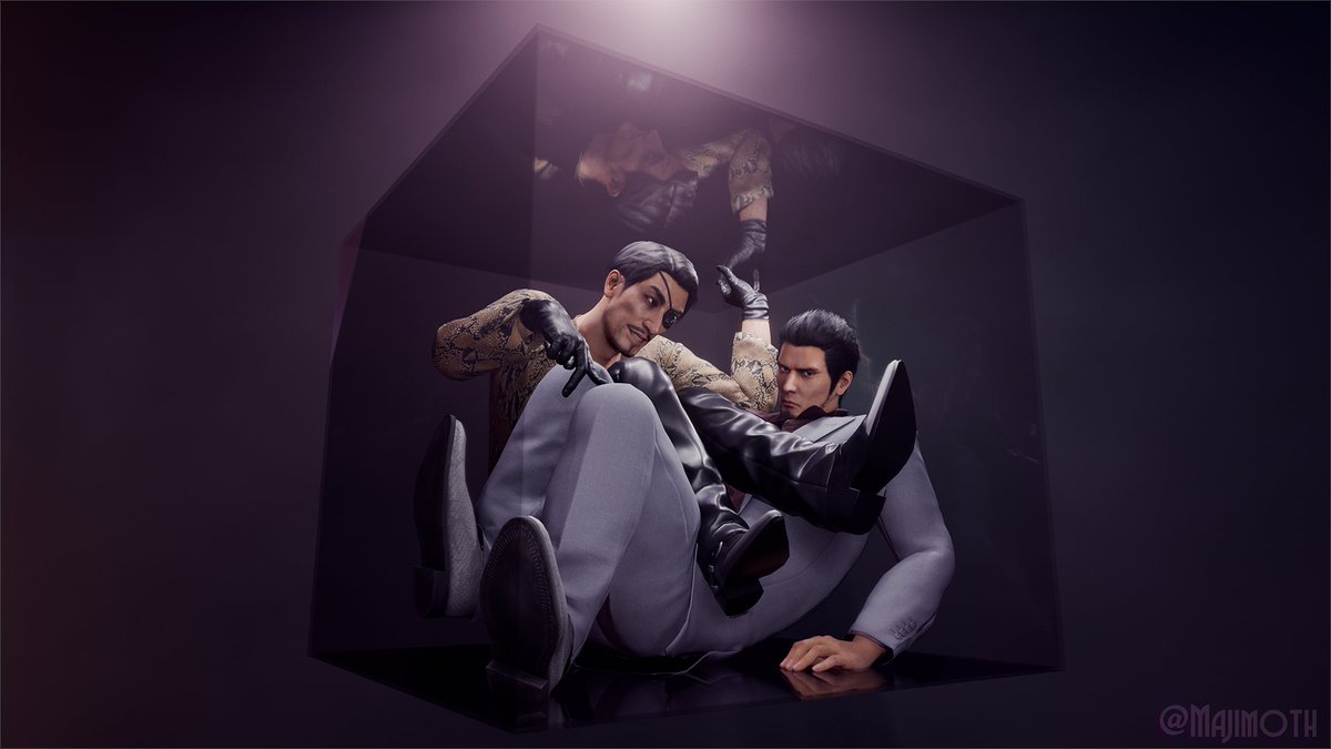 majimoth's tweet image. Caged heat 🔥
“Look, we’re stuck in a box, Kiryu-chan! Just you 'n me… how romantic!"
"You always drag me into this crap. Every time."
Sexy version on patreon ✨
#kazumakiryu #goromajima #ryugagotoku #龍が如く