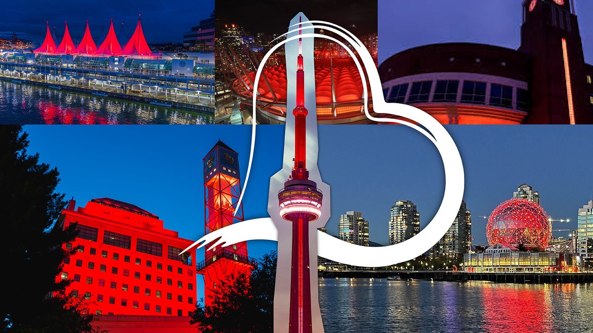 Look up—Canada is glowing RED this week! 👀❤️

Landmarks across the country are lighting up for #HeartFailureWeekCan to support the 800K+ Canadians living with heart failure. See how your city is joining in → heartfailure.ca