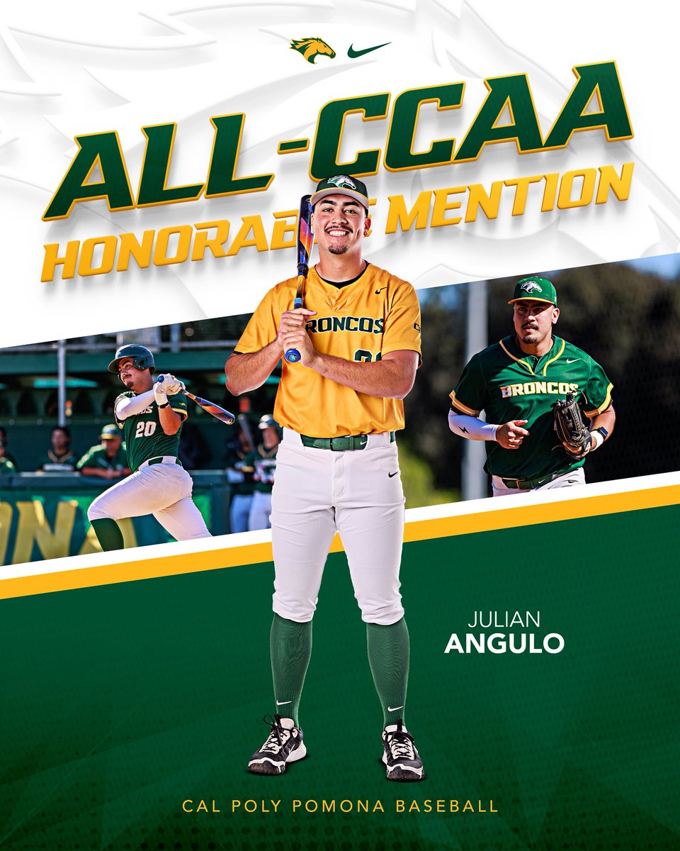 ALL-CCAA ⚾️

Congratulations to Johnny Pappas, Brent Cota, and Julian Angulo for earning all-conference honors!

#WeAreCPP