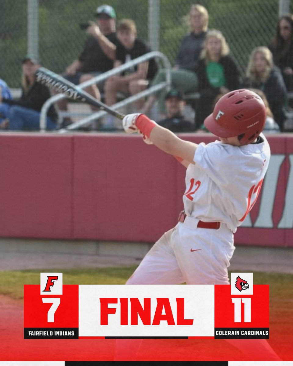 Fairfield Indian Baseball (@fairfield_tribe) on Twitter photo Final from Colerain:
<a href="/BMorningstar24/">Blake Morningstar</a> 2-4 (2 2B)
<a href="/Beckettclemmons/">Beckett Clemmons</a> 3-4, 3 RBI
<a href="/carsoncandella/">Carson Candella</a> 1-4, 1 RBI
Benge w/ 2 RBI
<a href="/Colton17014477/">Colton Owens</a> 1-1, 1 RBI
#OneTribe Final from Colerain:
<a href="/BMorningstar24/">Blake Morningstar</a> 2-4 (2 2B)
<a href="/Beckettclemmons/">Beckett Clemmons</a> 3-4, 3 RBI
<a href="/carsoncandella/">Carson Candella</a> 1-4, 1 RBI
Benge w/ 2 RBI
<a href="/Colton17014477/">Colton Owens</a> 1-1, 1 RBI
#OneTribe