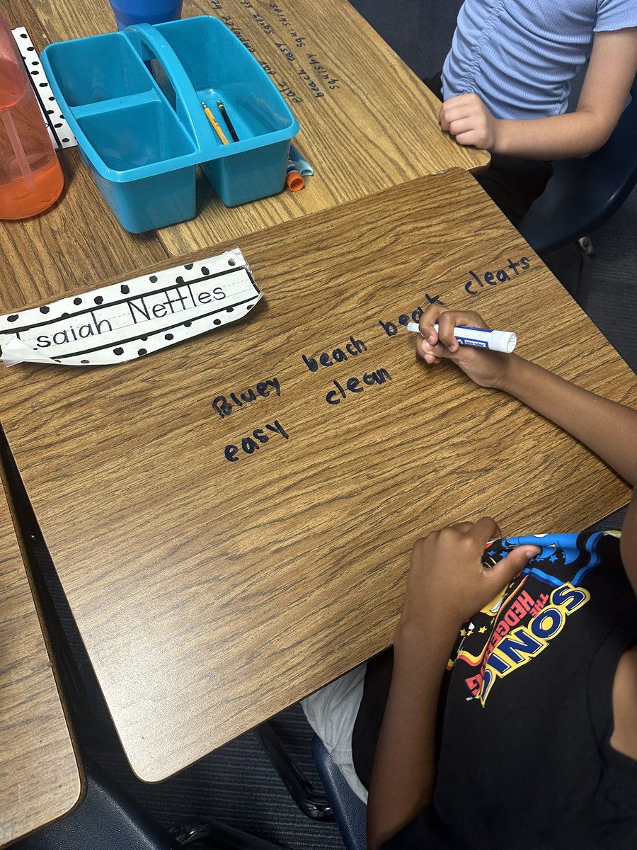 MsPoteat14's tweet image. 3 minutes to write as many words with the Long E sound as you can… GO! 🤩 @RTEFlightStatus @RichlandTwo