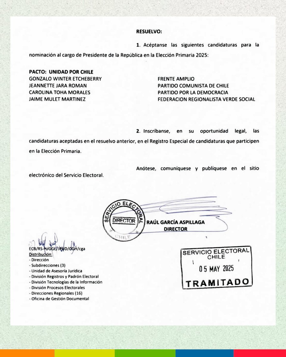 regverdes's tweet photo. 💚 ¡Es oficial! Servel confirmó la primaria de #UnidadPorChile. Estamos con @Muletjaime, por un Chile justo, verde y descentralizado.
🌱 Justicia social
🏞️ Poder a las regiones
🌍 Desarrollo sostenible
¡Las regiones tienen voz!
#OjoConMulet #FREVS https://t.co/a9bGeQkAGk