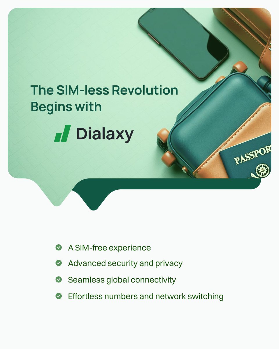 dialaxyapp's tweet image. Ditch the Physical SIM—Go Virtual 🚀

Skip the SIM shuffle. 🌍
Dialaxy’s Virtual SIM keeps you connected—securely, globally, and effortlessly.

👉 Learn how it works: shorturl.at/3xzgk

#VirtualSIM #Dialaxy #StayConnected #TravelSmart #GlobalConnectivity #DigitalNomadLife