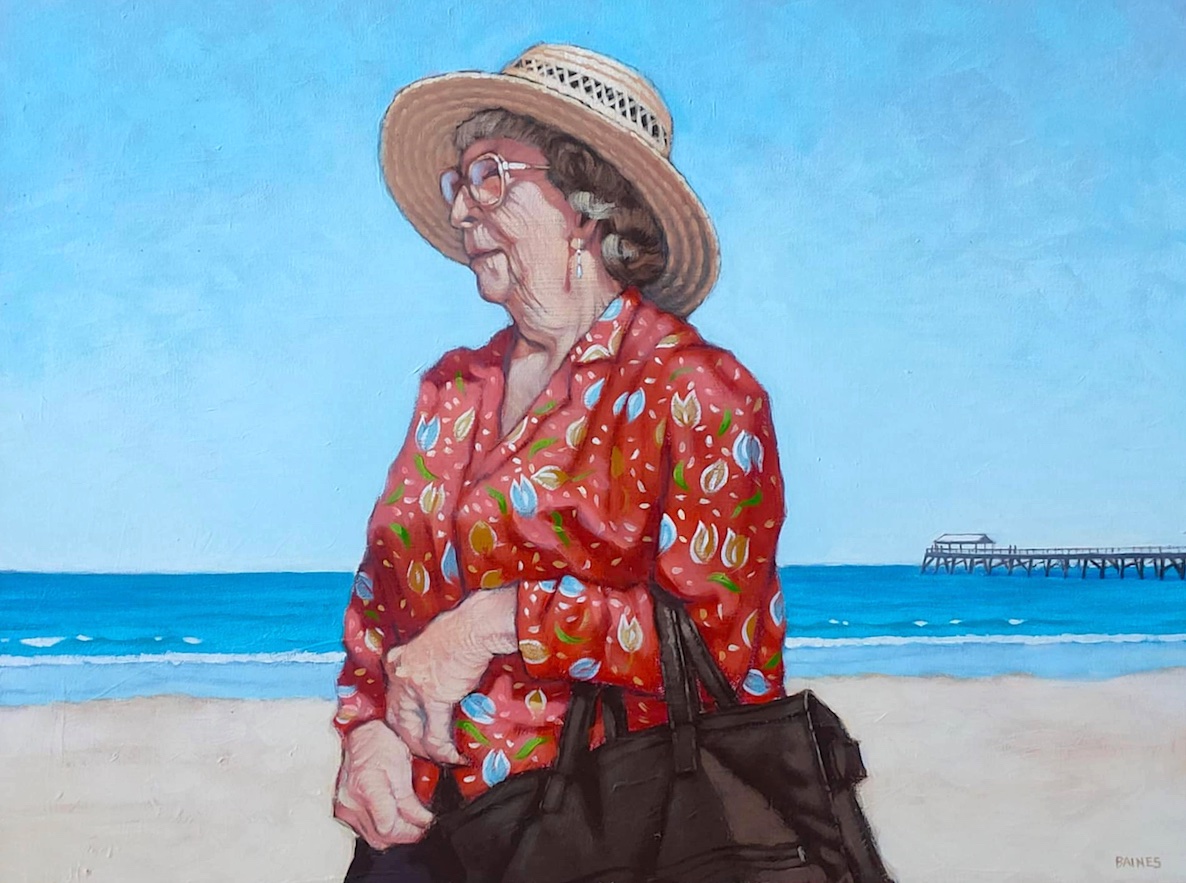 My granny would catch the bus from her retirement village to my studio. I would supply the coffee she would supply posh biscuits! As she talked I sketched and photographed. #granny #portraits #painting #myart
