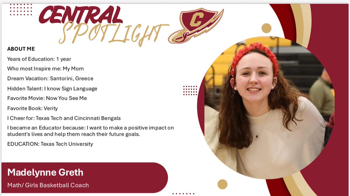 We are excited to welcome Madelynne Greth to Charger Nation for the 2025-2026 school year! ⚡️❤️⚡️